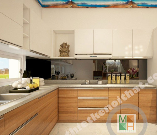  Kính ốp bếp màu đen