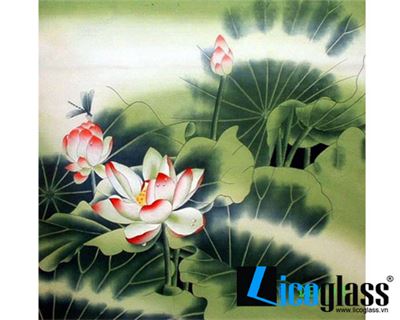 Tranh kính nghệ thuật hoa sen