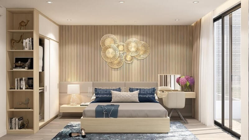 Hình ảnh mẫu giường ngủ gỗ công nghiệp An Cường hiện đại và tiện nghi